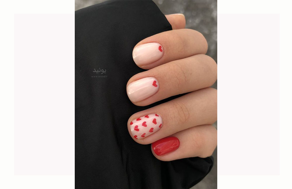 طراحی ناخن ولنتاین
