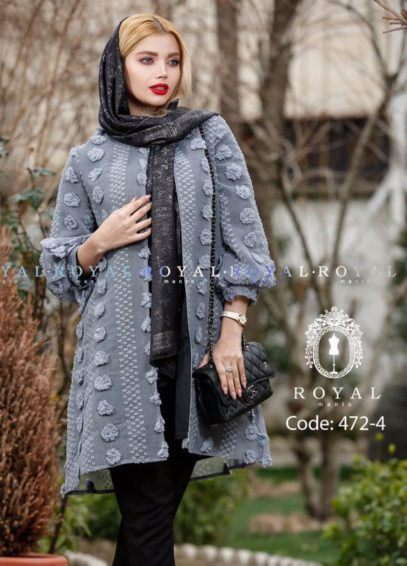 پوشاک غزل مانتو ترک  در دو رنگ مشکی طوسی
