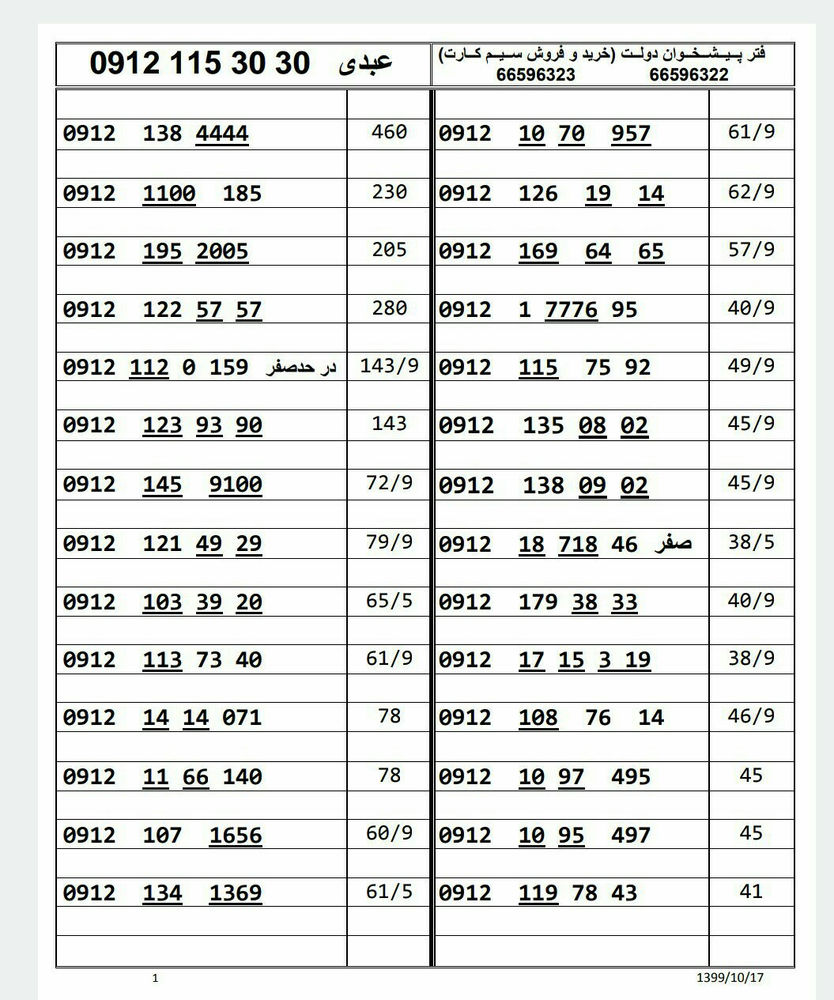 خرید و فروش سیم کارت تهران خرید و فروش سیم کارت 0912 رند و معمولی.
