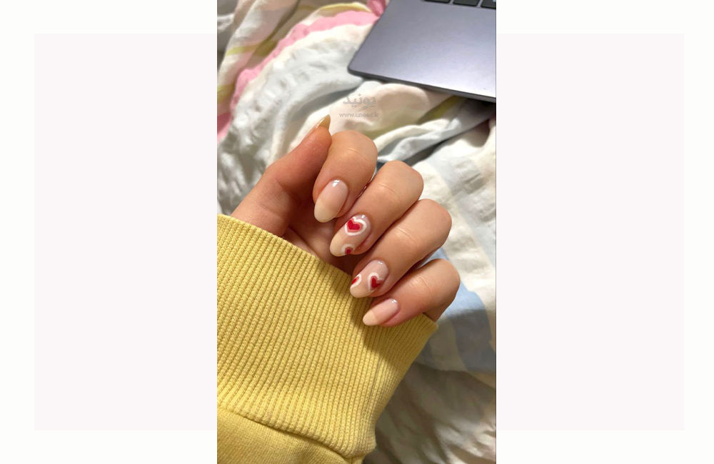 طراحی ناخن ولنتاین