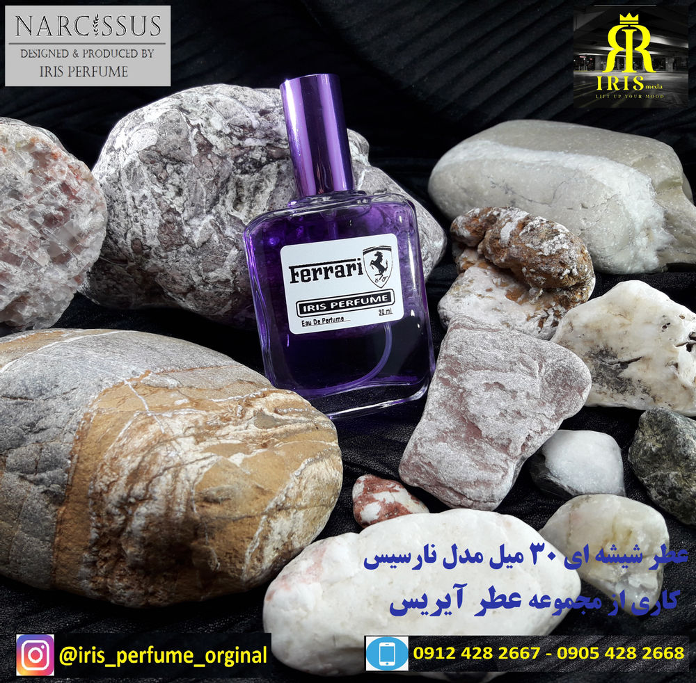 تولیدی بازرگانی عطر آیریس Iris به نام خدا تولیدی بازرگانی عطر آیریس IRIS -تولیدانواع عطرشیشه ای، جیبی،کتابی،خودکاری،غلطکی رولی -تولیدانواع بادی اسپلش وخوشبوکننده هاو آویزخودوریی  -اسانس وشیشه عطروانواع ملزومات - تولید پرایوت و سفارشی و برند سازی   آماده همکاری باسازمانها،شرکتهای پخش،فروشگاههای زنجیره ای واینترنتی وویزیتورها تنوع محصولات،کیفیت عالی وقیمت رقابتی ازویژگیهای آیریس است.  جهت اطلاع ازسایرمحصولات ودریافت لیست کامل به همراه قیمت لطفاً تماس بگیرید.  =============== عطر 30 میل نارسیس در استندهای 15 تایی مولتی  دارای 5 رایحه پرطرفدار قیمت درج شده برای خریدهای عمده و شرکتهای پخش تخفیف حجمی دارد. پذیرش تولیدسفارشی بابرندولوگو شما،سفارشی سازی استند،لیبل،اسانس ورایحه . برای تیراژهای بالاتمامی مواردفوق به صورت رایگان انجام خواهدشد.  **مزایای خریدمستقیم از ما** خریدمستقیم=حذف واسطه ها=کاهش قیمت مصرف کننده=رفاه ورضایت مشتری -تخفیف درخریدهای عمده وکارتنی  -ضمانت ومرجوع محصول(نشتی،خرابی،شکستگی)  -خریدبه صورت حضوری وغیرحضوری -تولید باکیفیت وقیمت مدنظرشما  -ارسال محصولات به سراسرکشور ازطریق باربری وتیپاکس