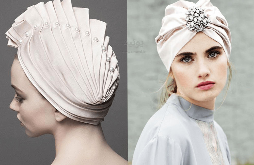 مدل جدید توربان عروس برای مراسم عقد